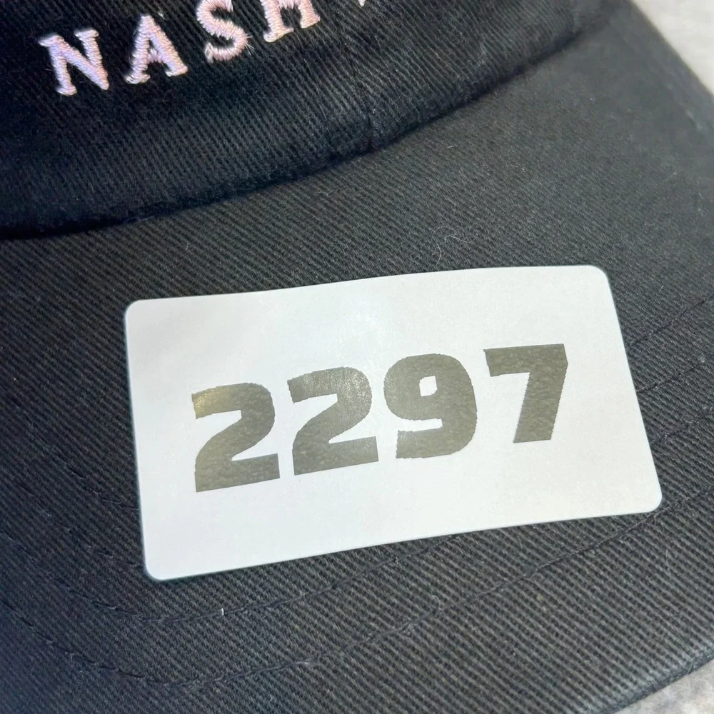Nashville N Script Womens Black Headwear Dad Hat Adjustable Souvenir Cap OSFM